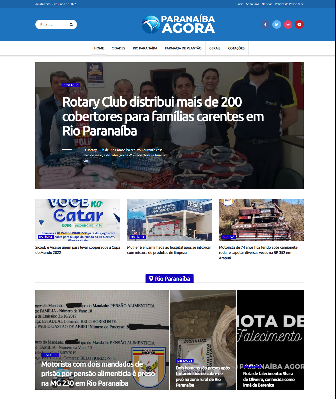Paranaíba Agora está de cara nova, prestes a completar seis anos ...